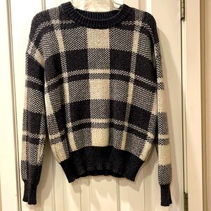 Heartloom | Women’s Avery Plaid Sweater, gray/cream, size s